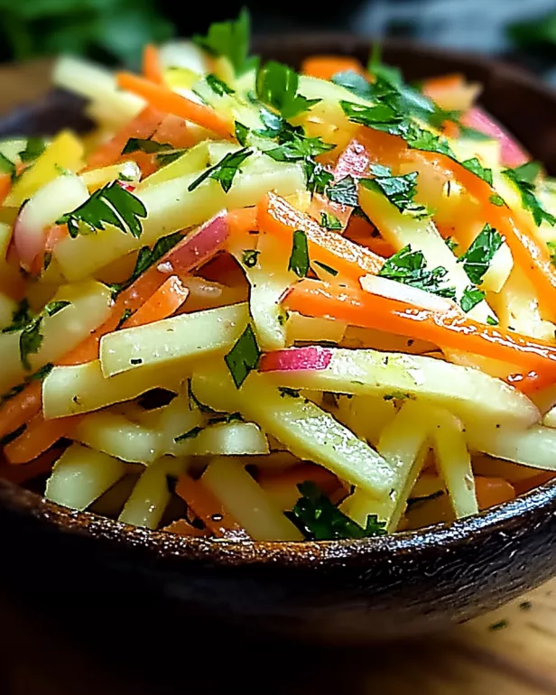 Kohlrabi Karotten Apfel Salat Rezept für frische Genüsse! - RezeptBrise Kohlrabi Karotten Apfel Salat Rezept für frische Genüsse! - RezeptBrise