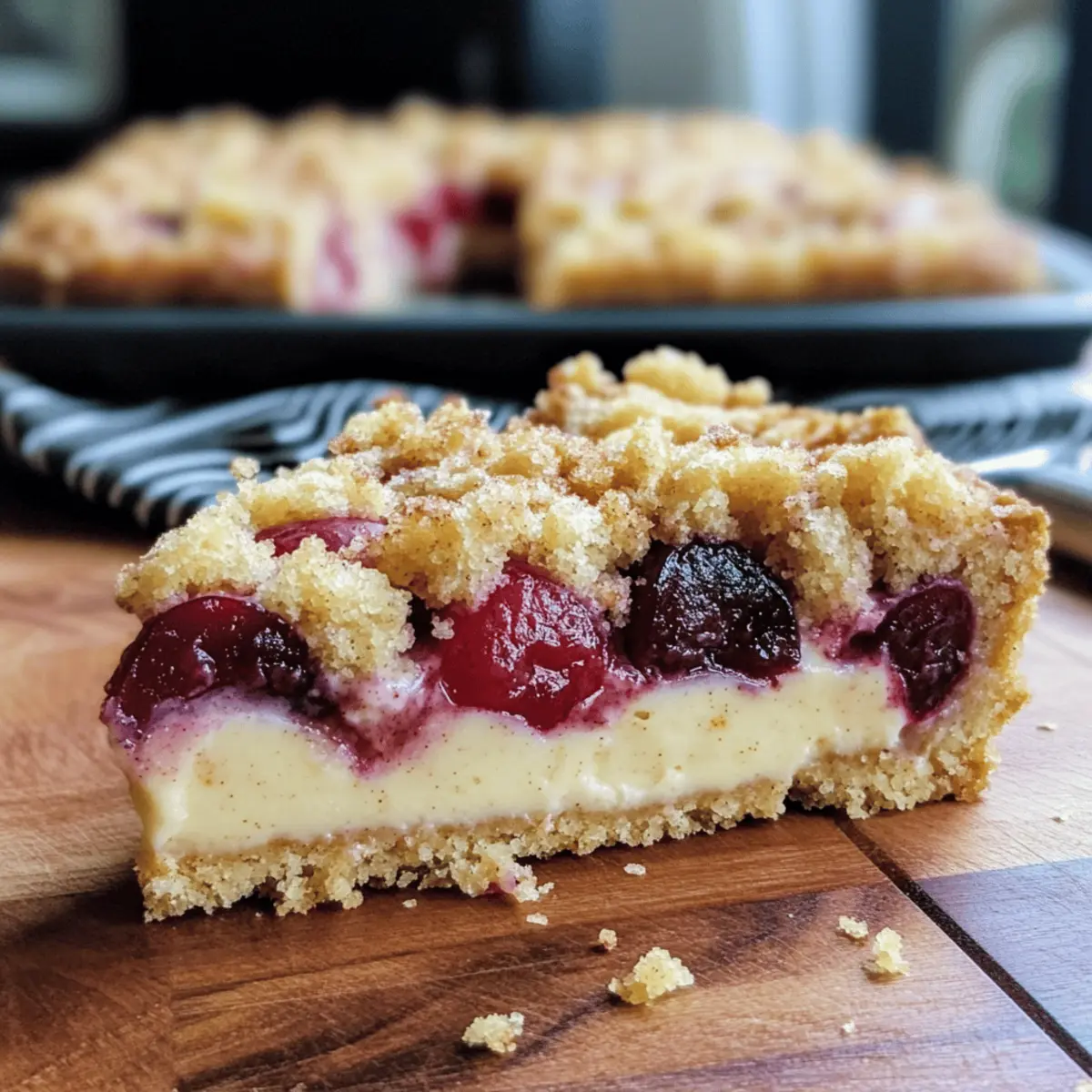 Pflaumenkuchen mit Pudding und Streusel