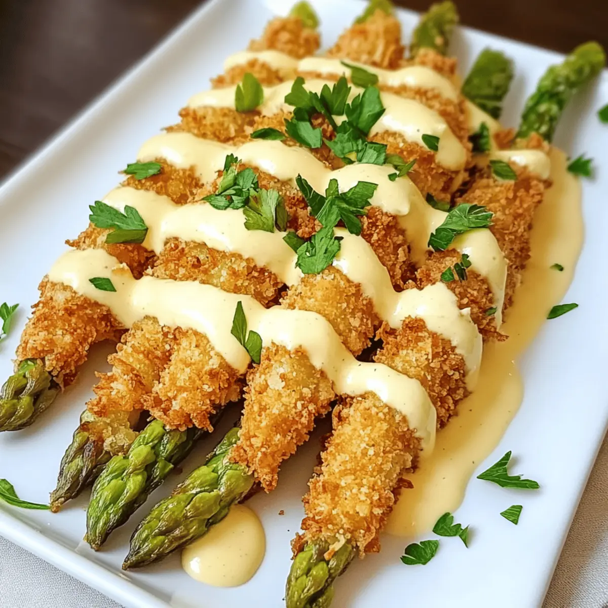 Knuspriger Spargel mit Parmesan Panade