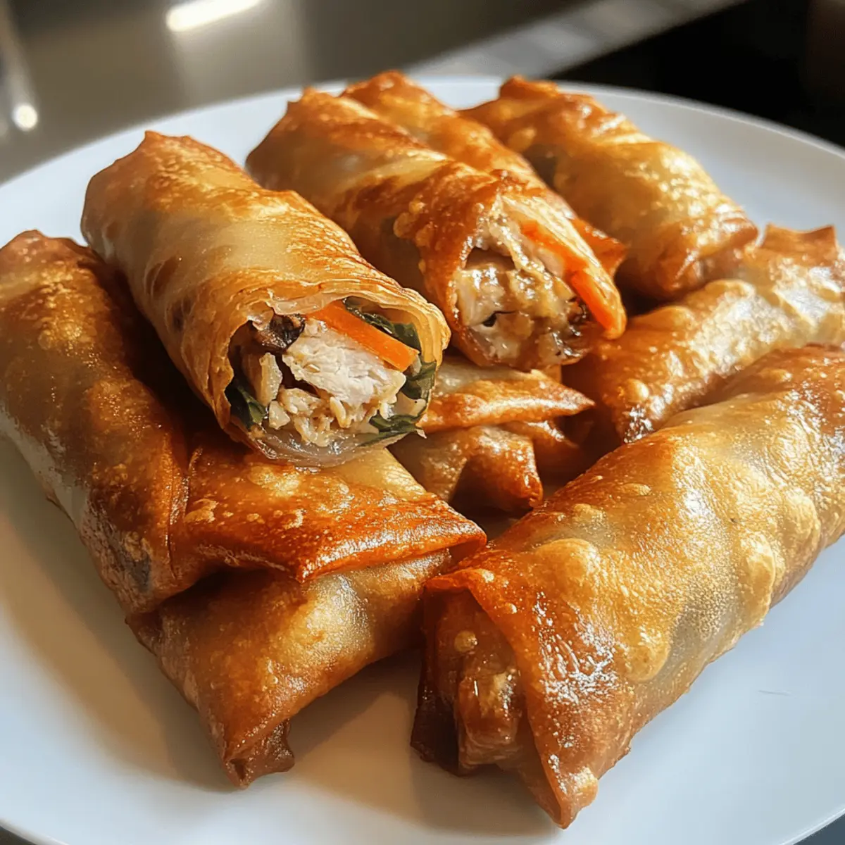 Knusprige Hähnchen-Frühlingsrollen