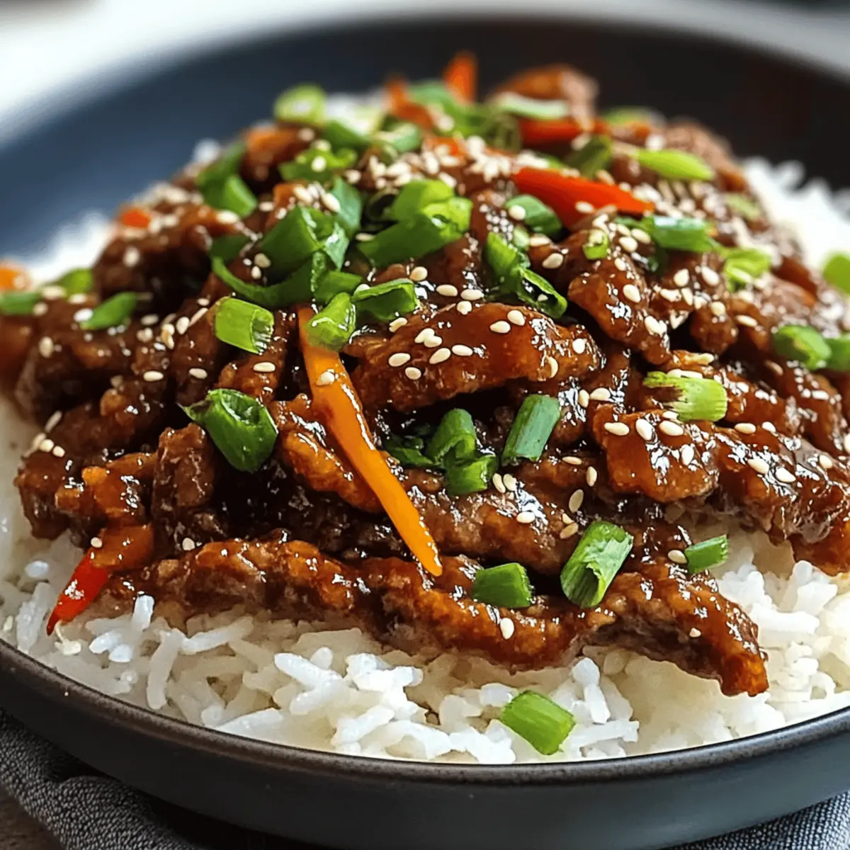 Knuspriges Chilli Rindfleisch Reis