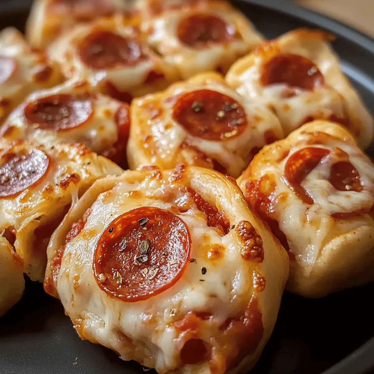 Käse-Pepperoni-Pizza-Rollen