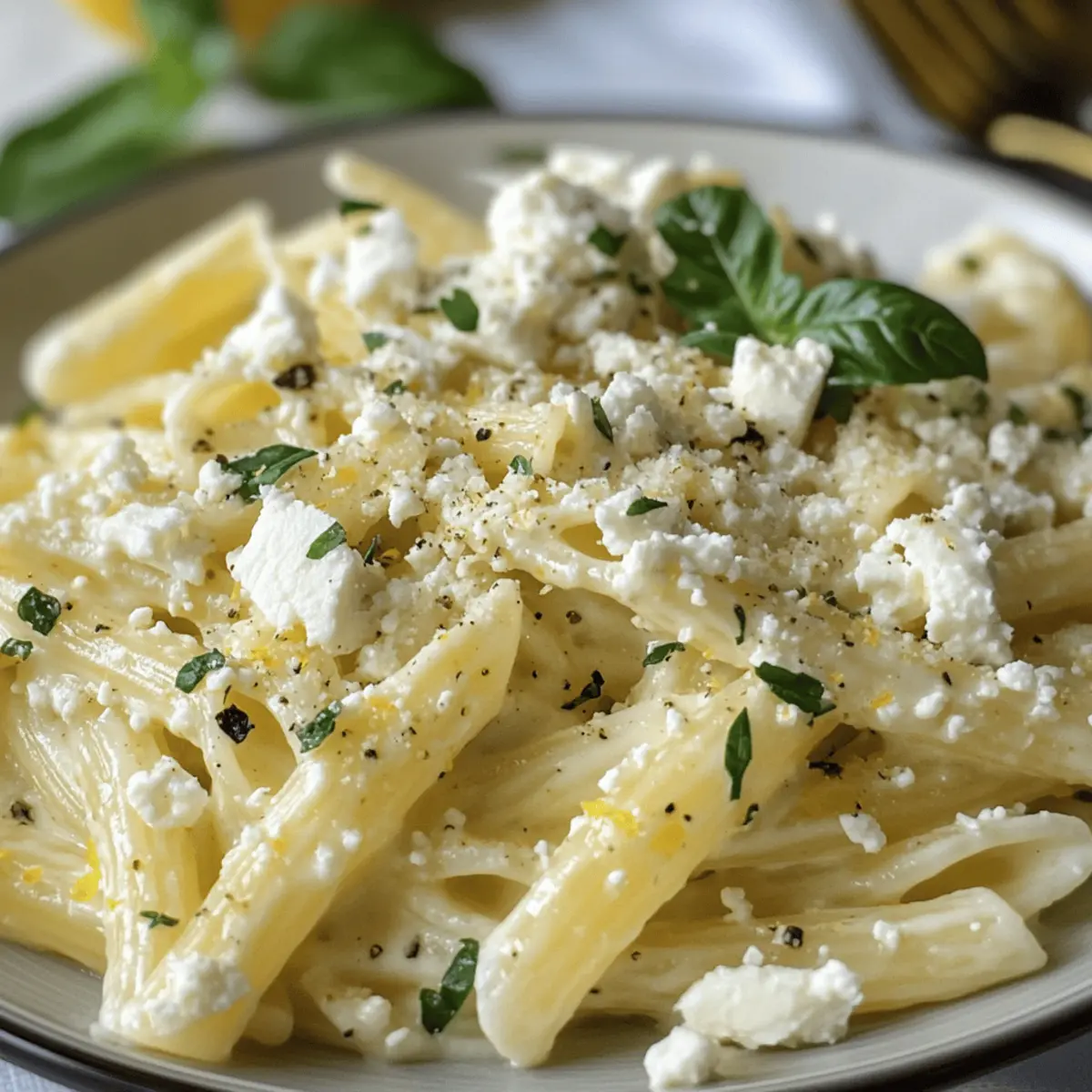 Cremige Frisch-Zesty Zitronen-Feta-Pasta – Vegetarisch & Trostreich