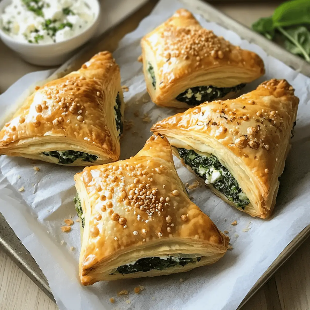 Knusprige Spinat-Feta-Blätterteig-Häppchen – Vegetarisch & Blätterteig