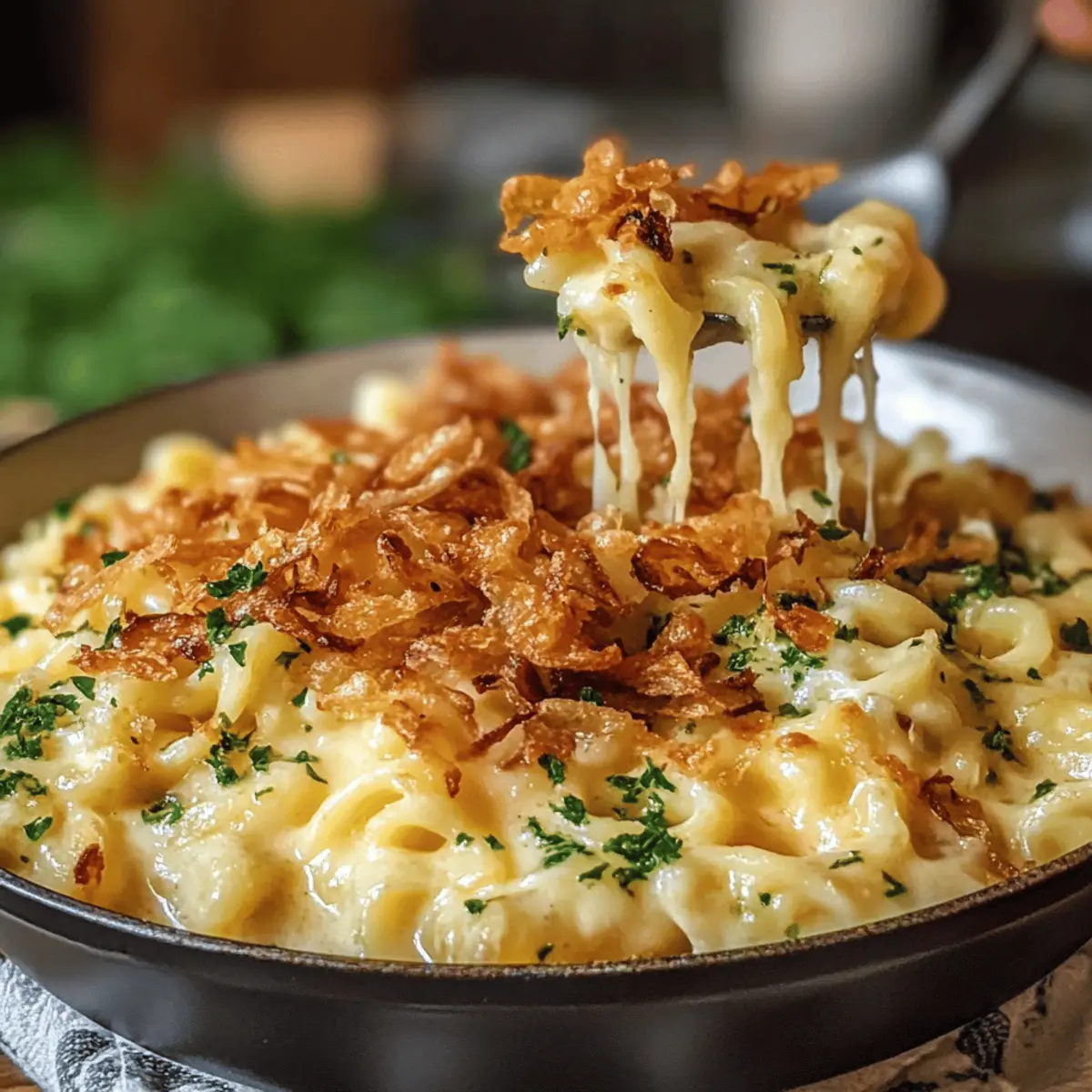 Käse Spätzle mit Röstzwiebeln