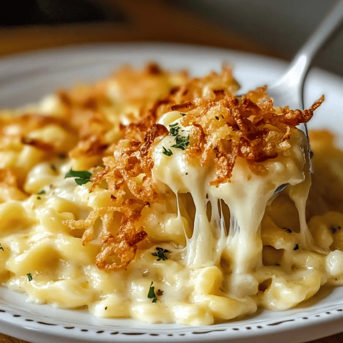 Käse Spätzle mit Röstzwiebeln