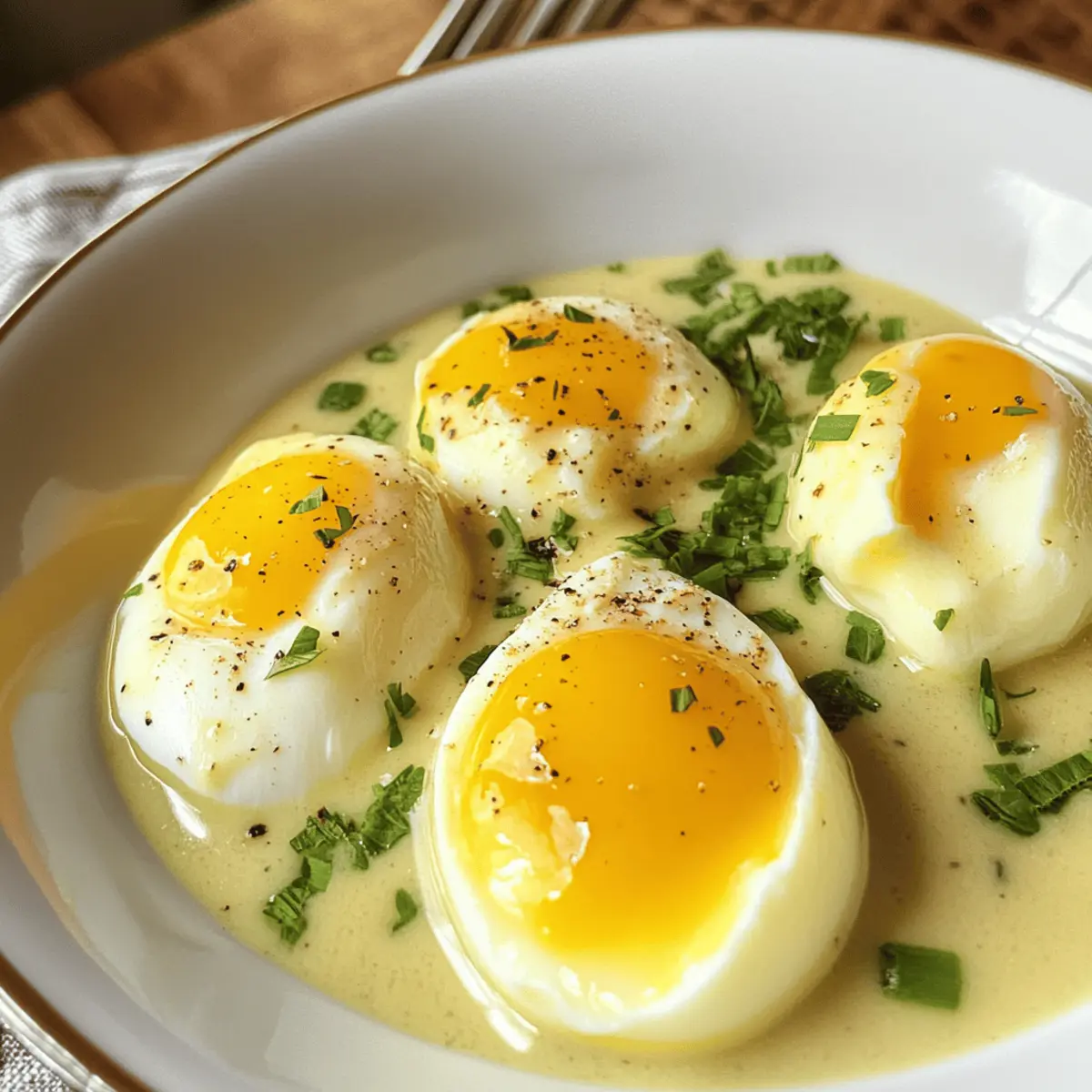 Eier in Senfsoße
