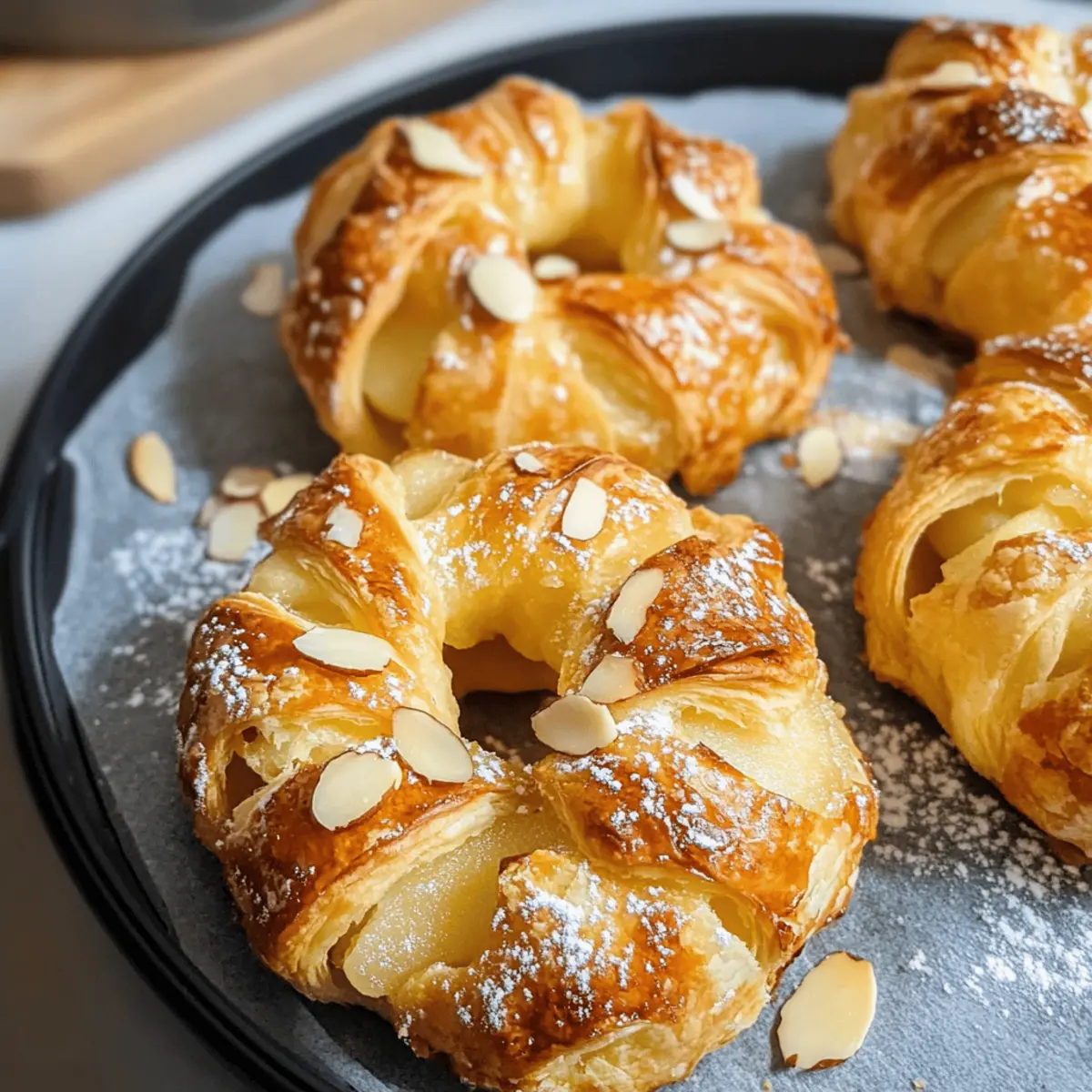 Apfelringe im Blätterteig