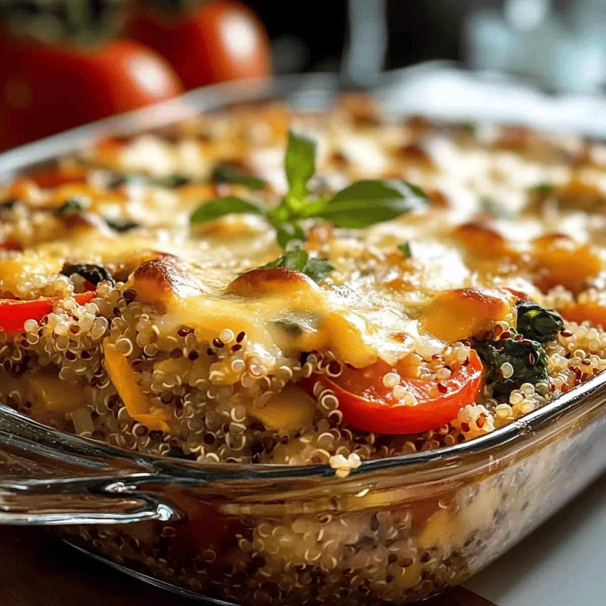 Quinoa casserole with a lot of vegetables