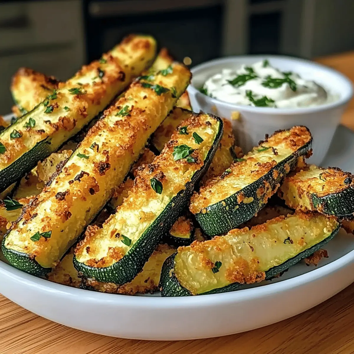 kalorienarme Zucchini-Pommes