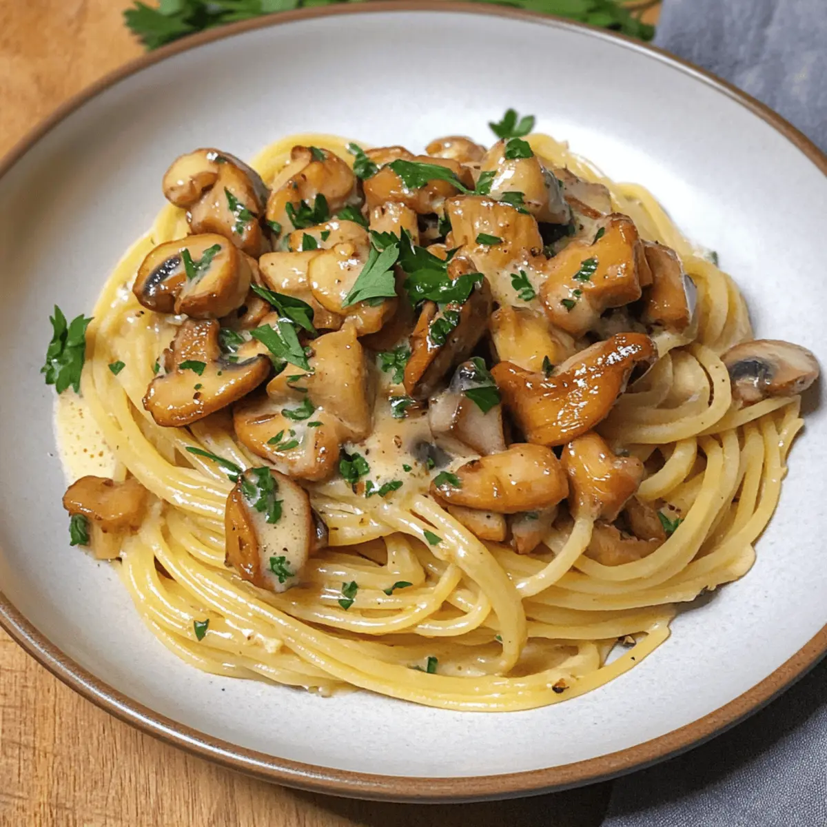 Spaghetti mit Pfifferlingen