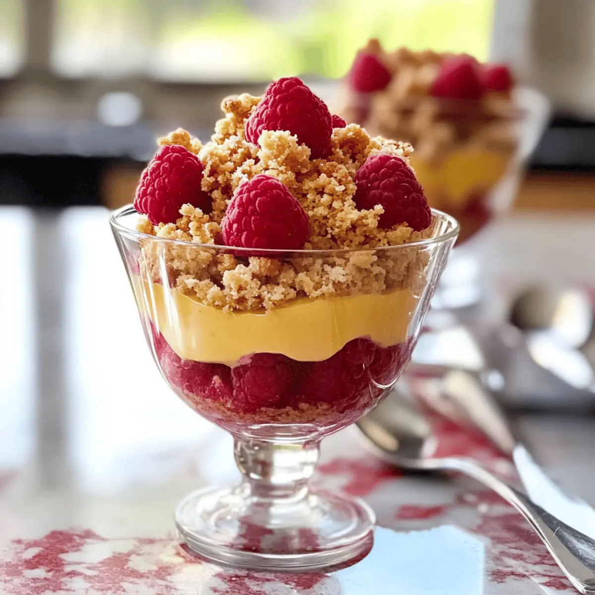 Zitronen-Himbeer-Crumble