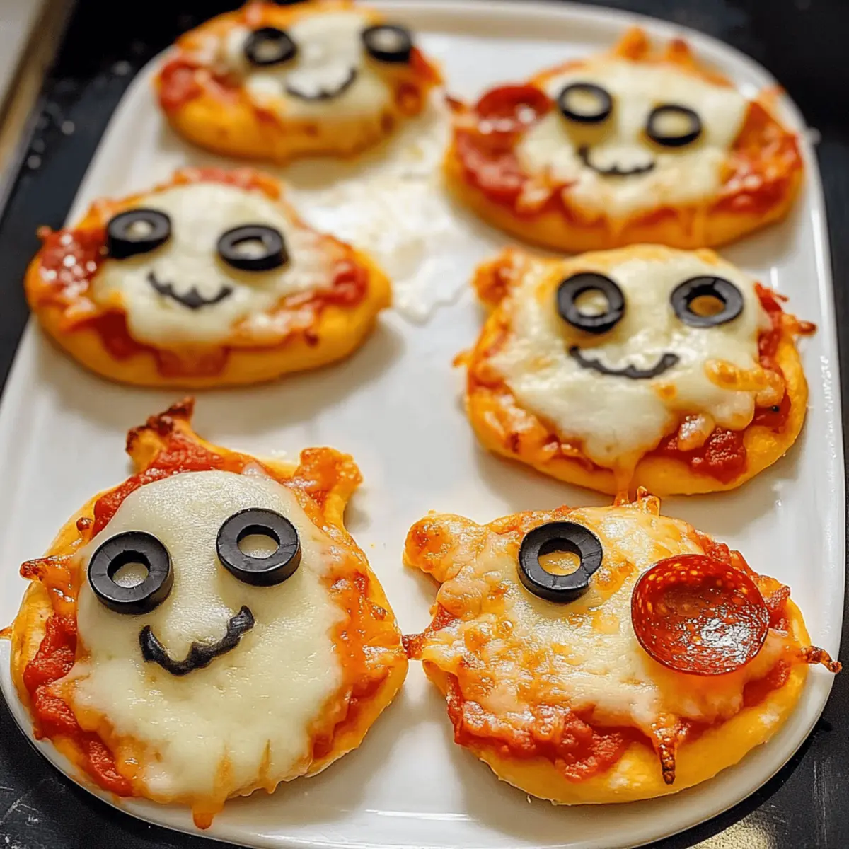 Peasy Mini Halloween Pizza