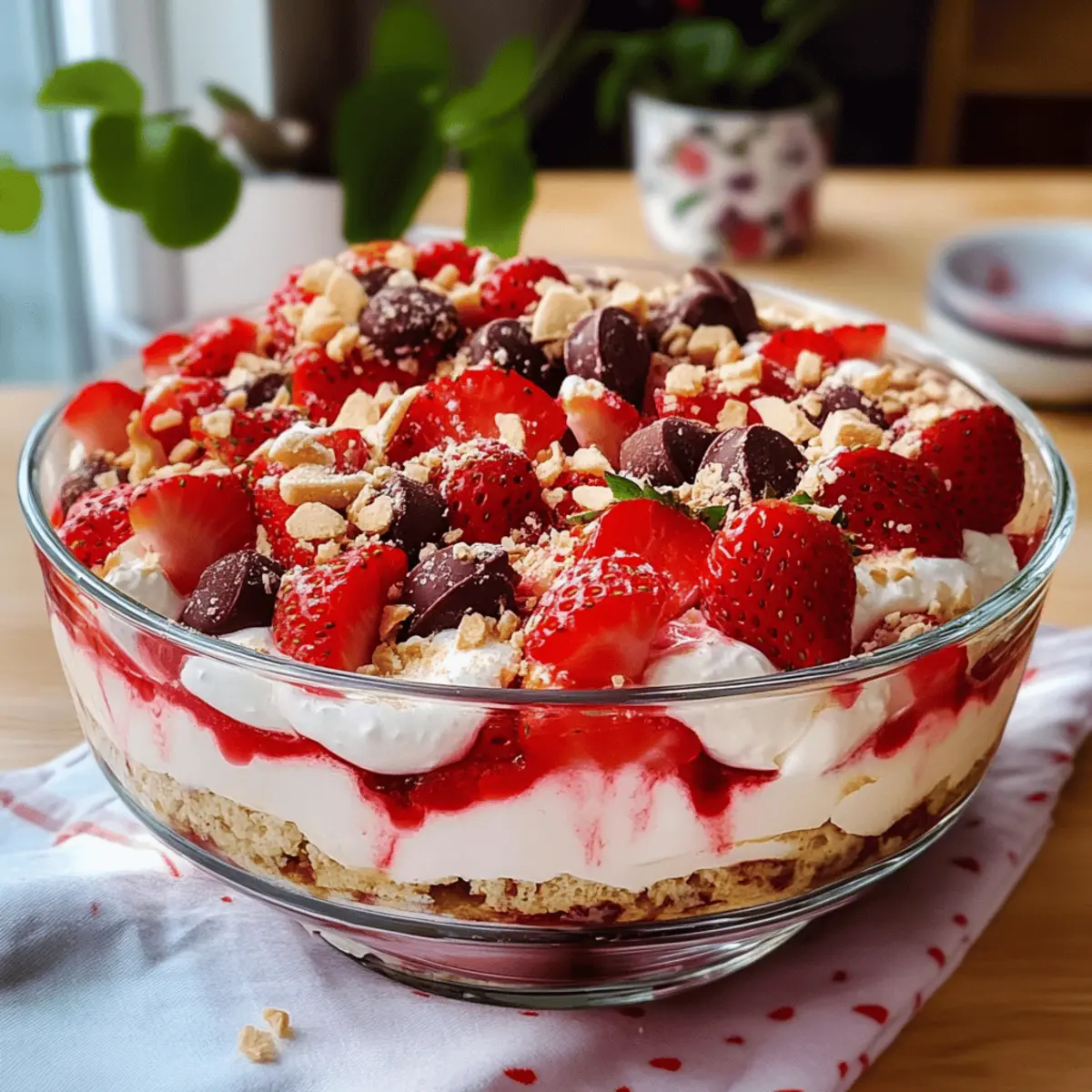 Einfaches Erdbeerkuss-Dessert