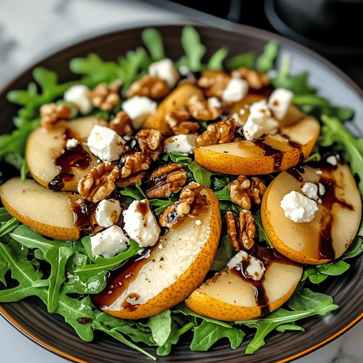 Birnensalat mit Balsamico-Dressing