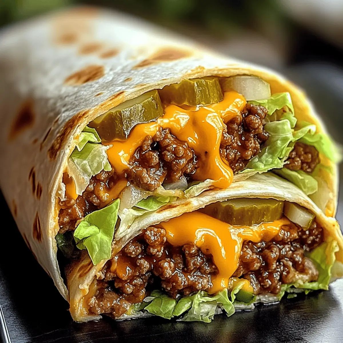 Big Mac Wrap mit Hackfleisch und Käse