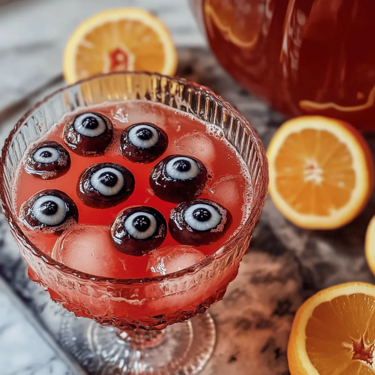 Halloween Bowle mit toten Augen