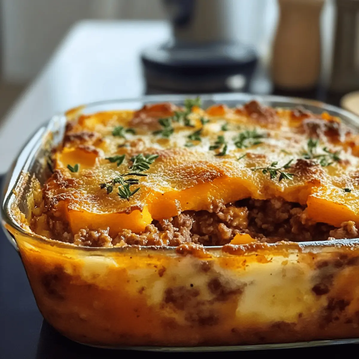 Kürbis-Hackauflauf Einfaches