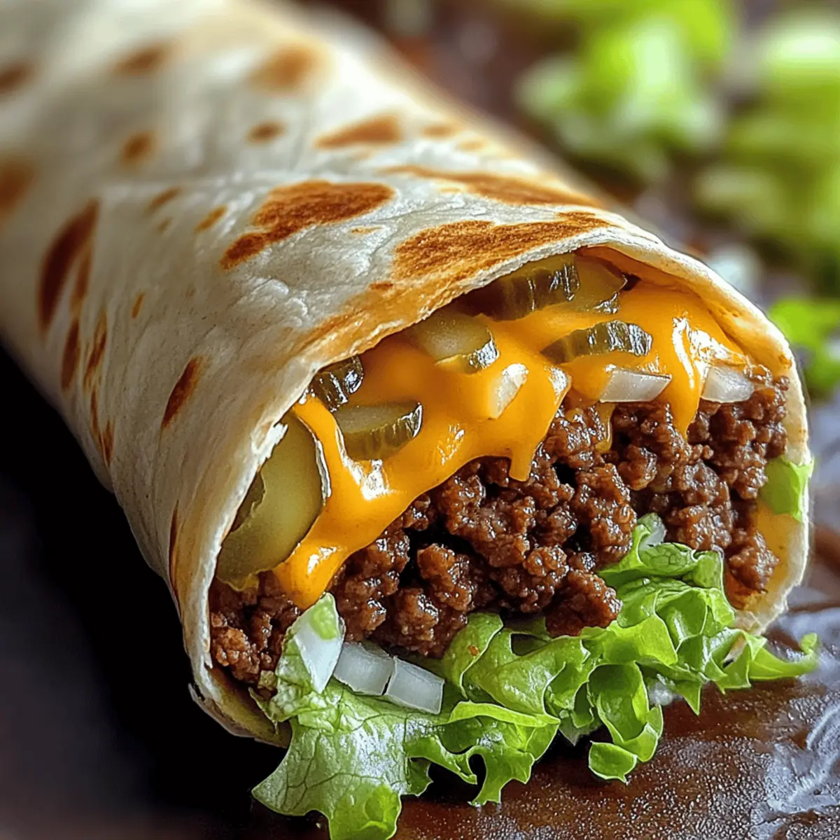 Big Mac Wrap mit Hackfleisch und Käse