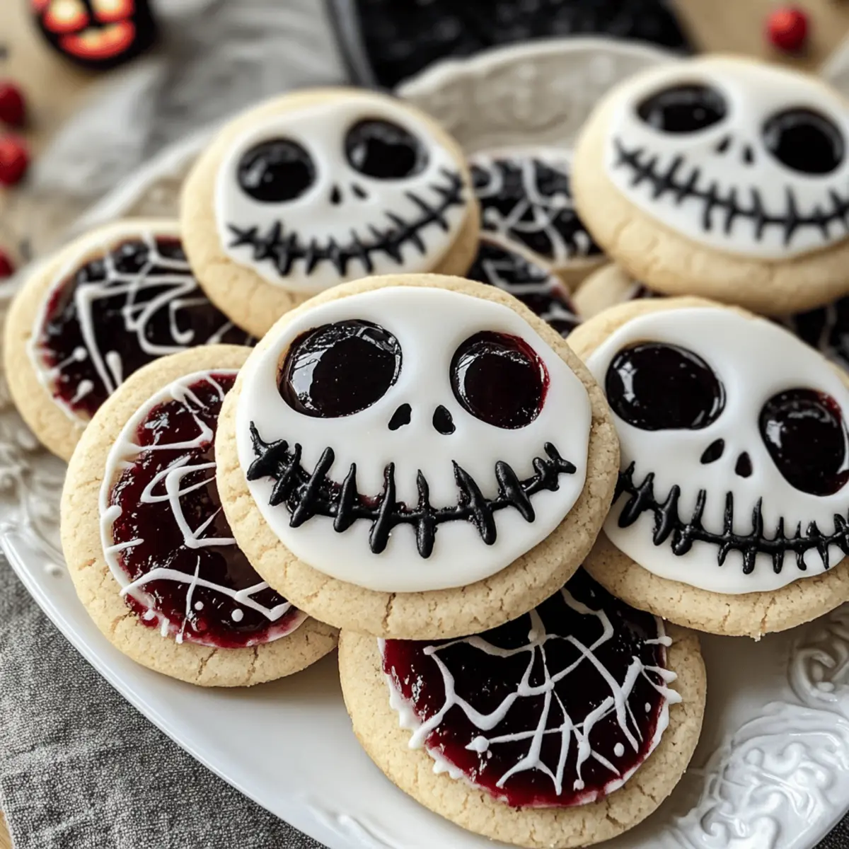 Einfache Jack Skellington Kekse