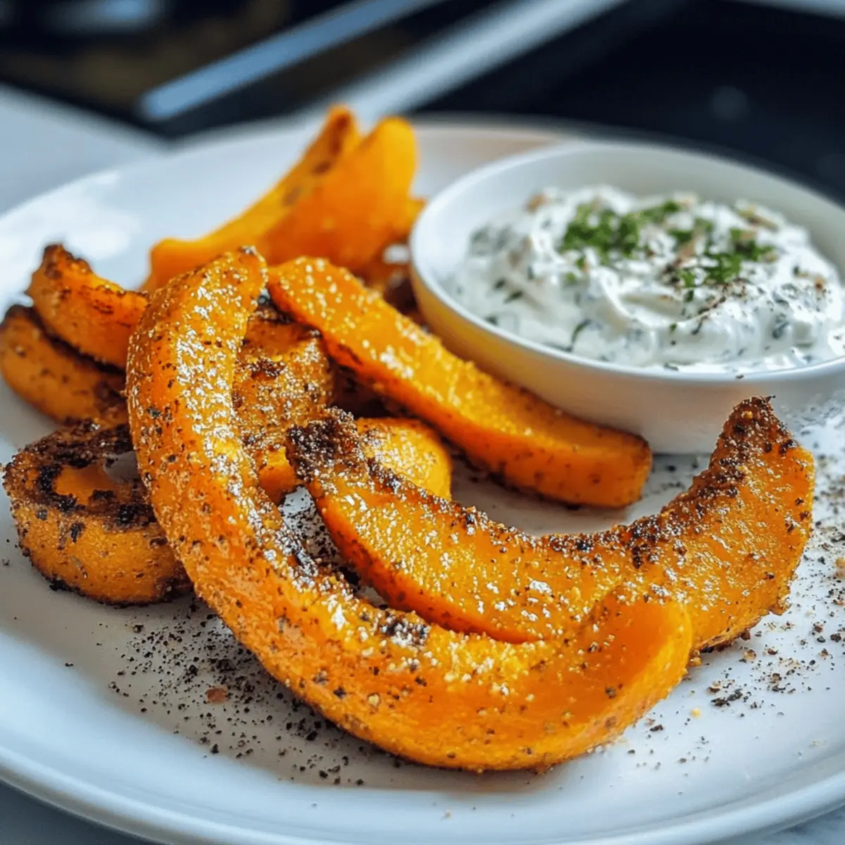 Kürbis in der Heißluftfritteuse