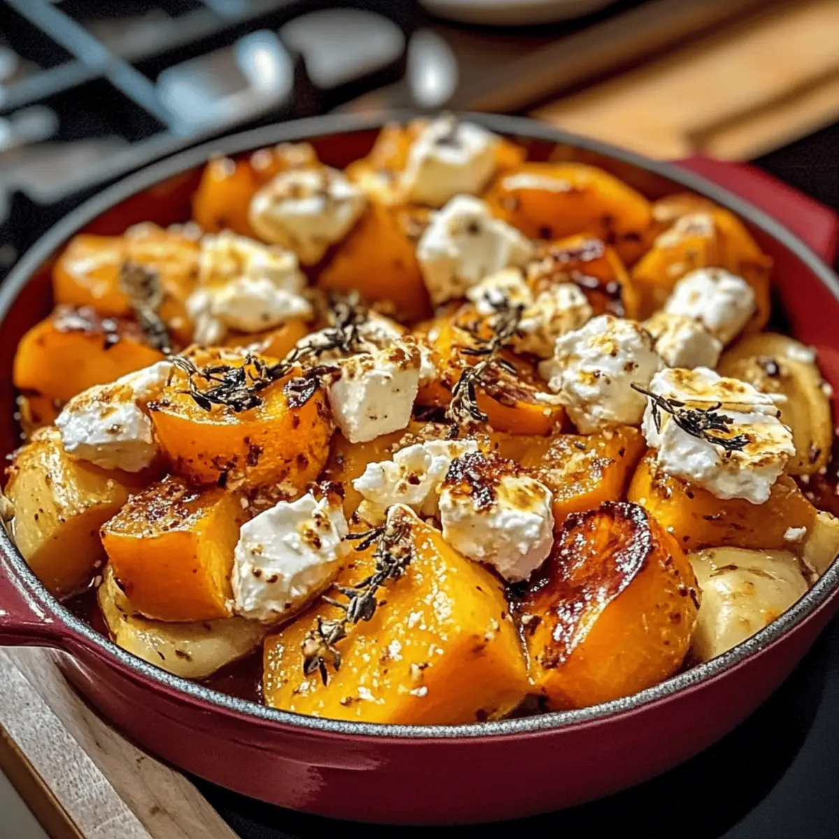 Gebackener Hokkaido-Kürbis mit Feta