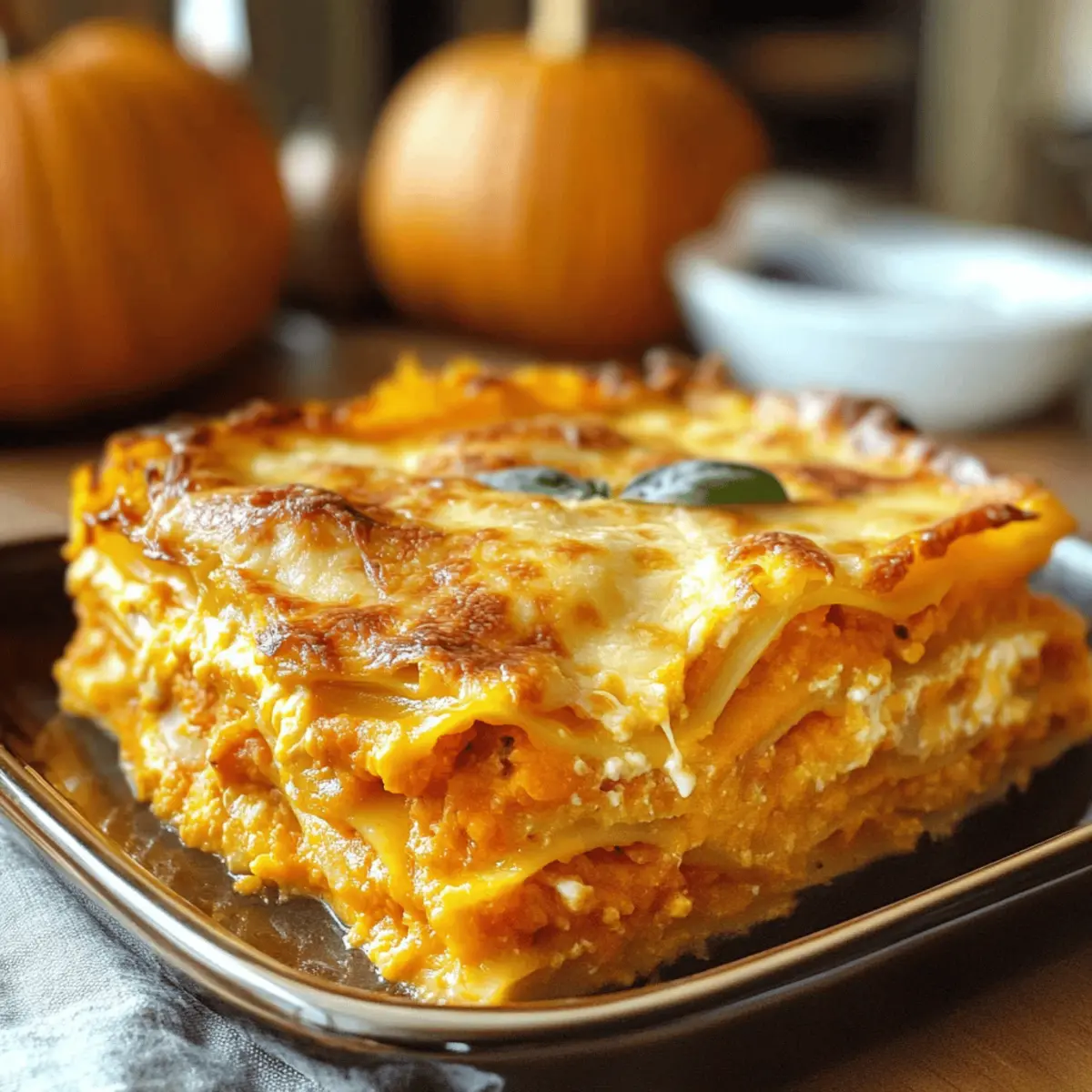 Vegetarische Kürbis-Lasagne