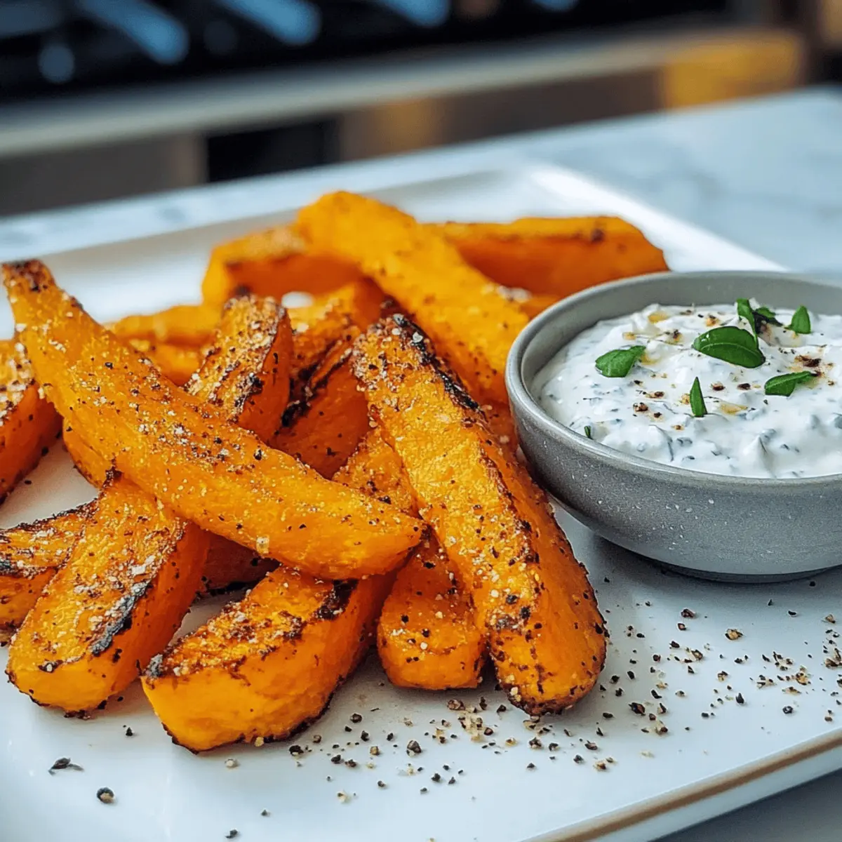 Kürbis in der Heißluftfritteuse