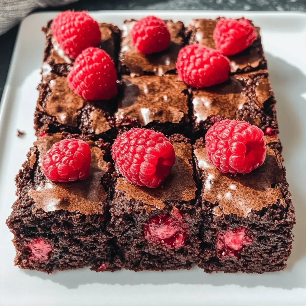 vegane Himbeer-Braunis