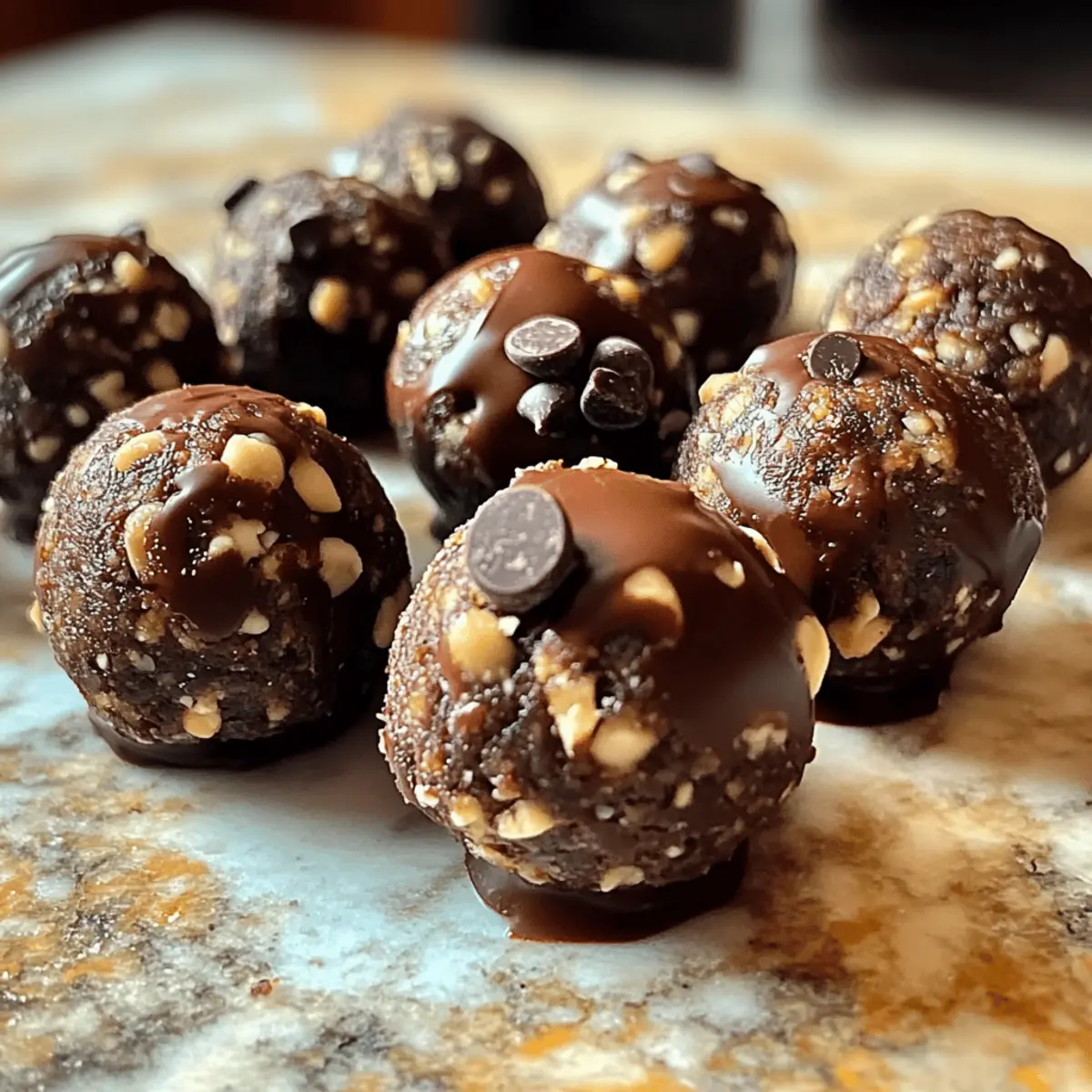 Schokoladen-Espresso-Energieballs kraftvoller Snack