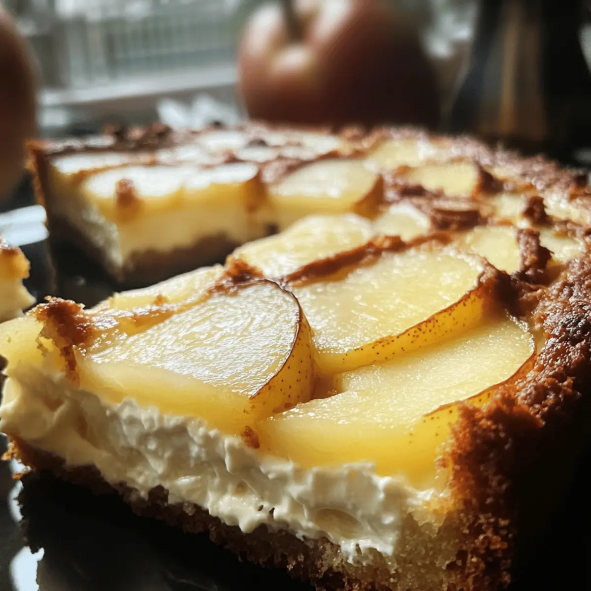 Birnenkuchen mit Käse
