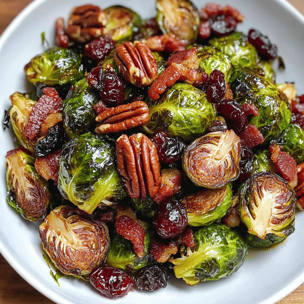 Rosenkohl mit Speck, Pekannüssen und Preiselbeeren