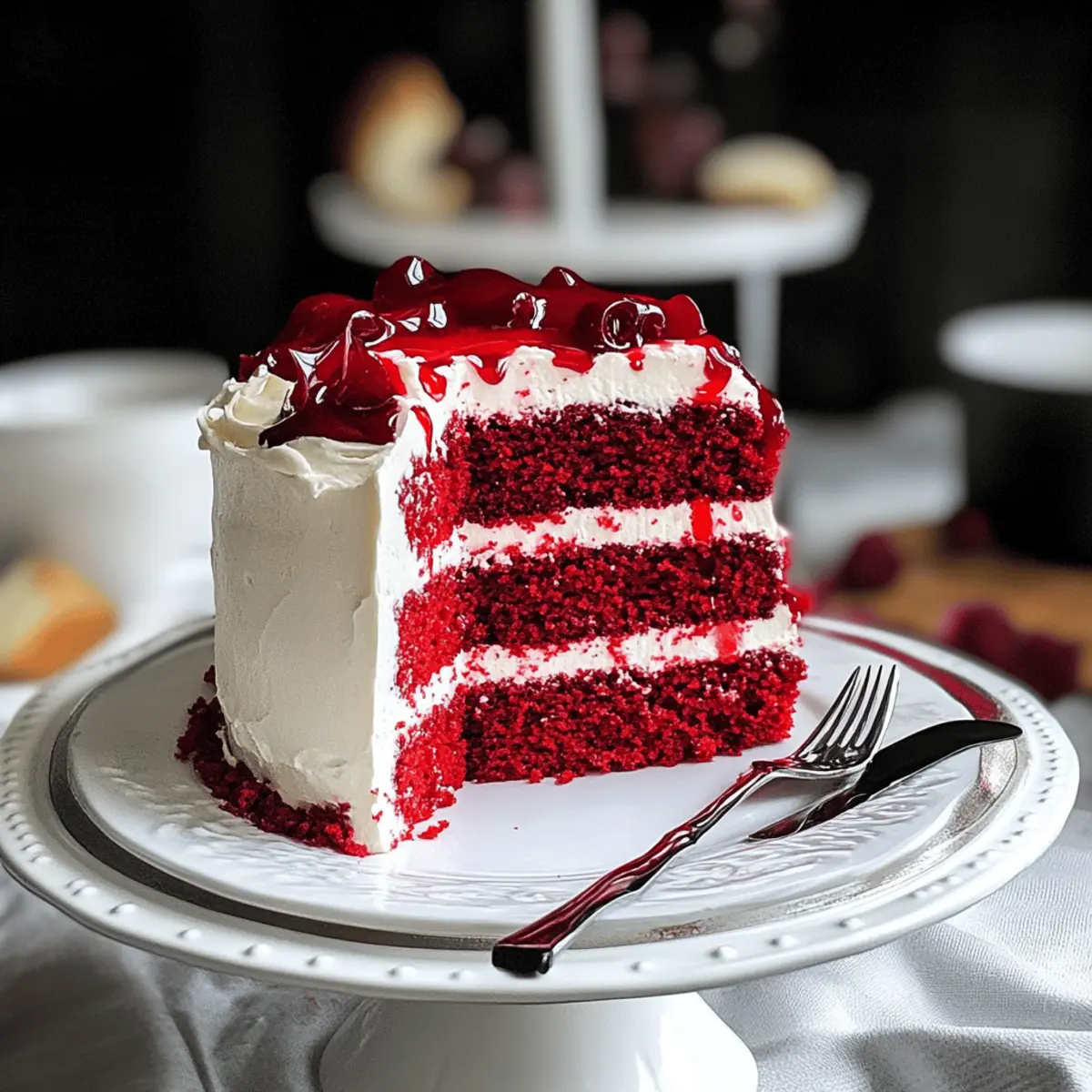 Spooky Rote Samt Torte