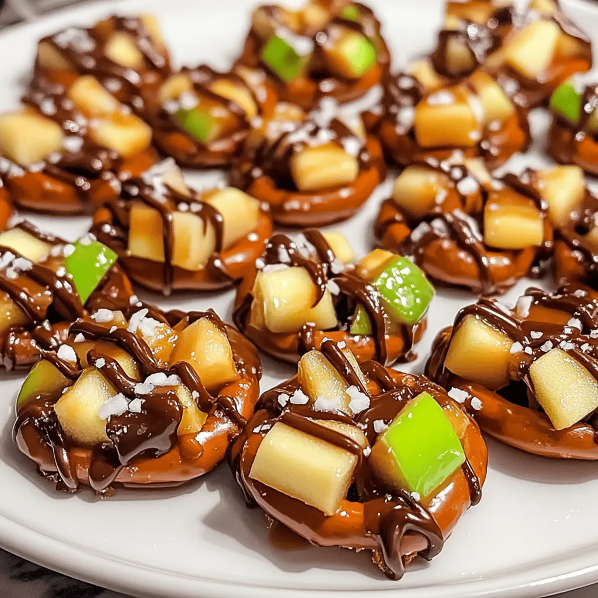 Karamell-Apfel-Brezel-Bissen