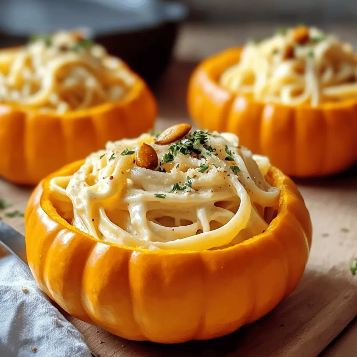 Kürbis-Alfredo-Pasta-Kessel