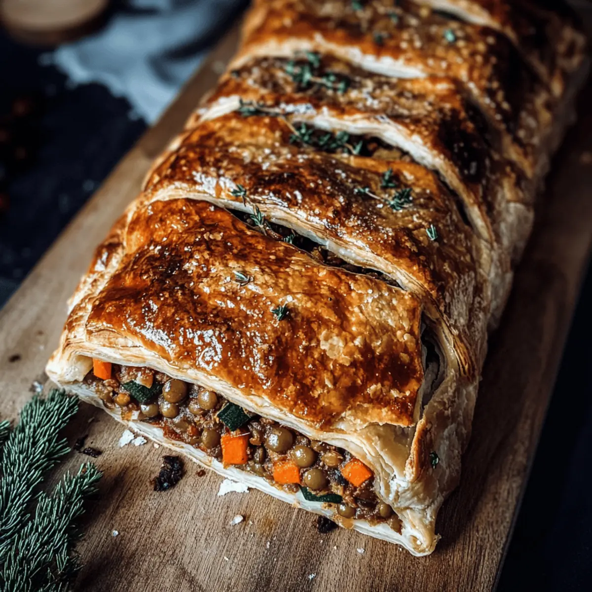 Weihnachtsbraten im Blätterteigmantel vegetarisch oder auch Veggie Wellington