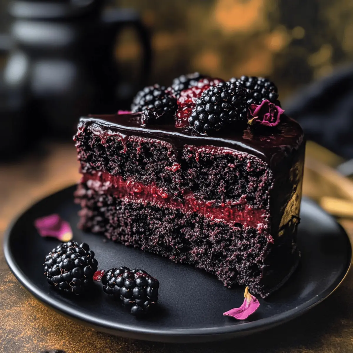 Spooky Schwarze Samt Halloween Torte