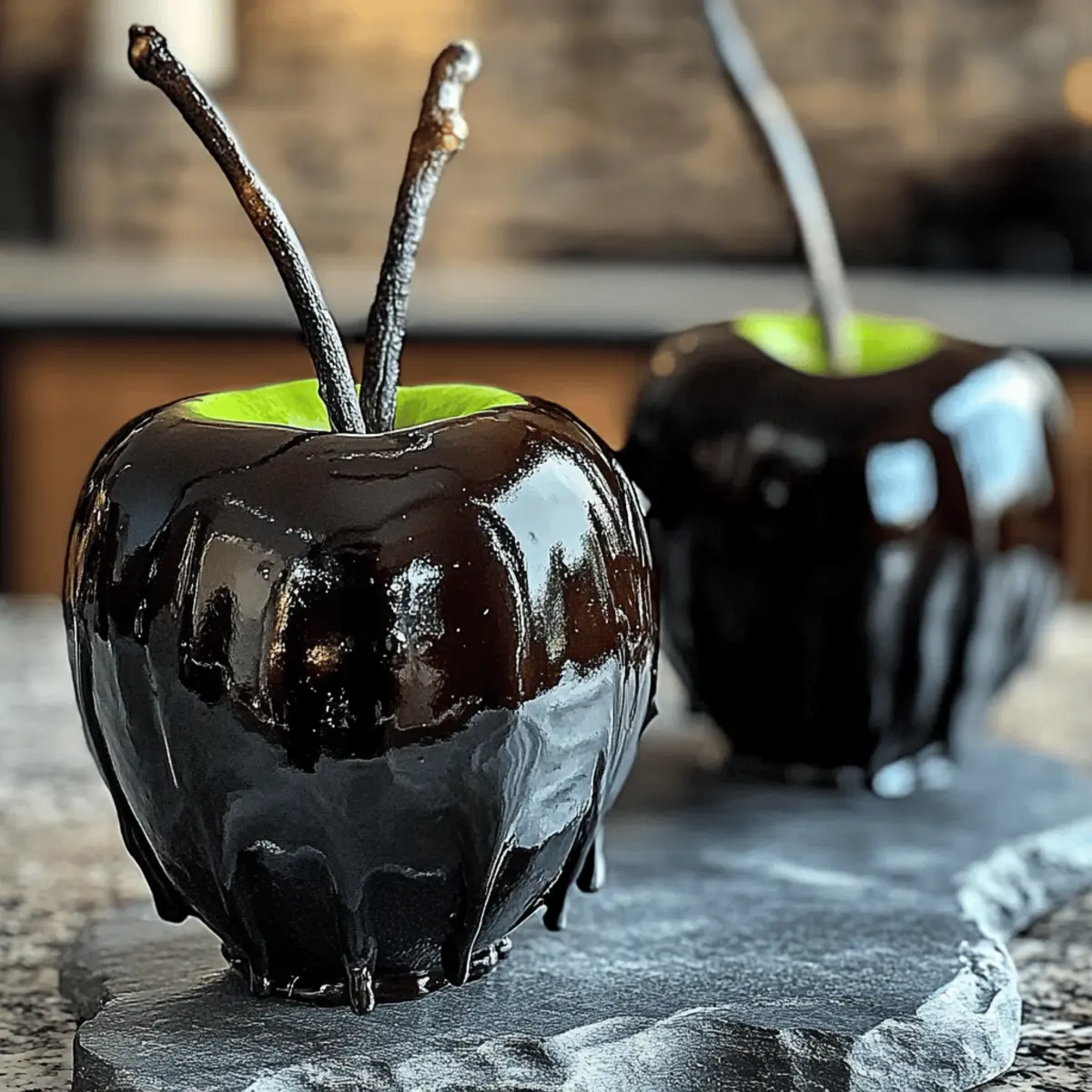 Giftige Zuckeräpfel für Halloween