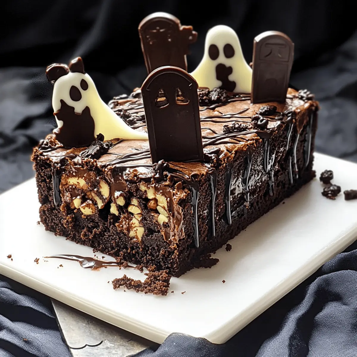 Schokoladenbrownie-Friedhof