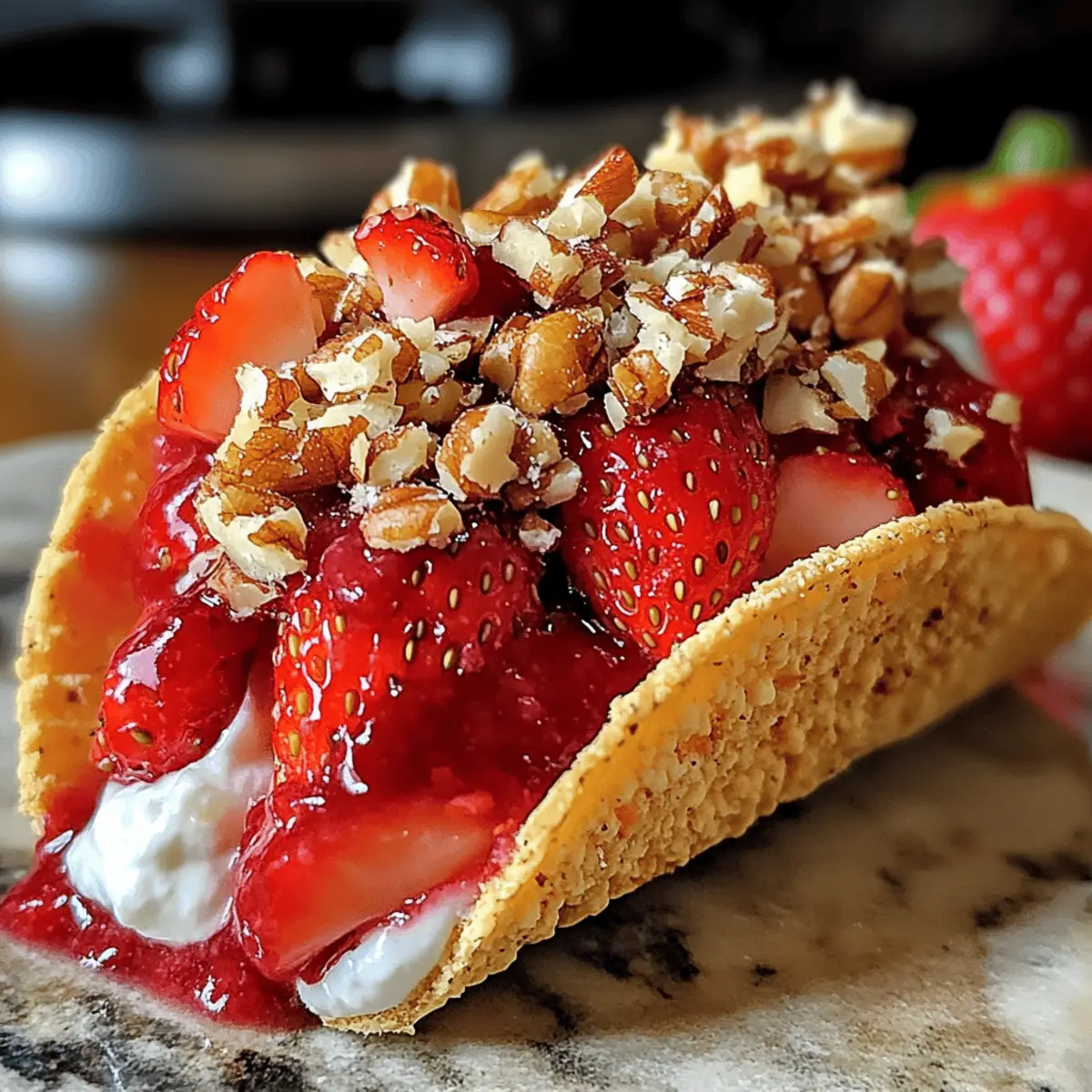 Erdbeer Crunch Käsekuchen Tacos