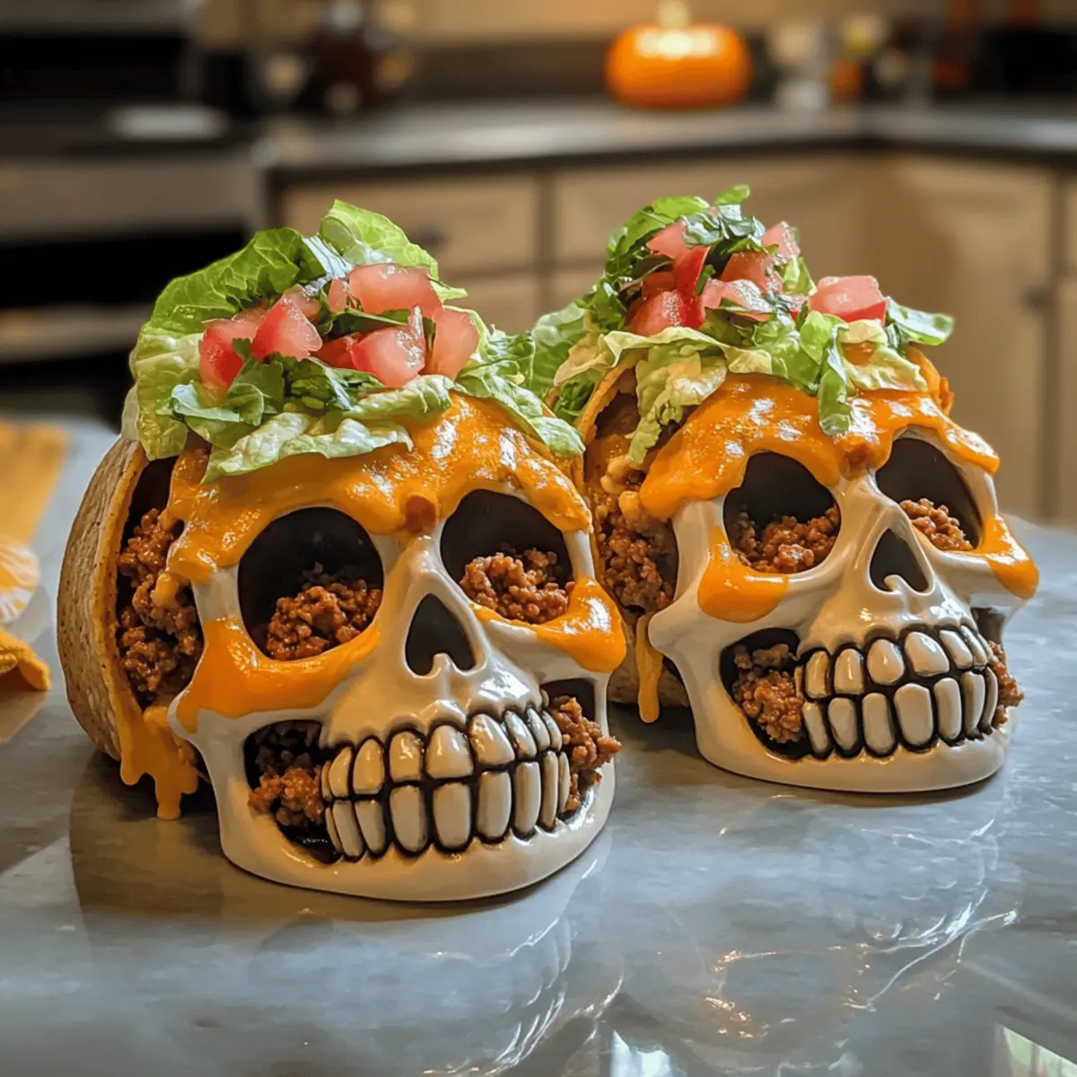 Monster Taco Schädel Vorspeise