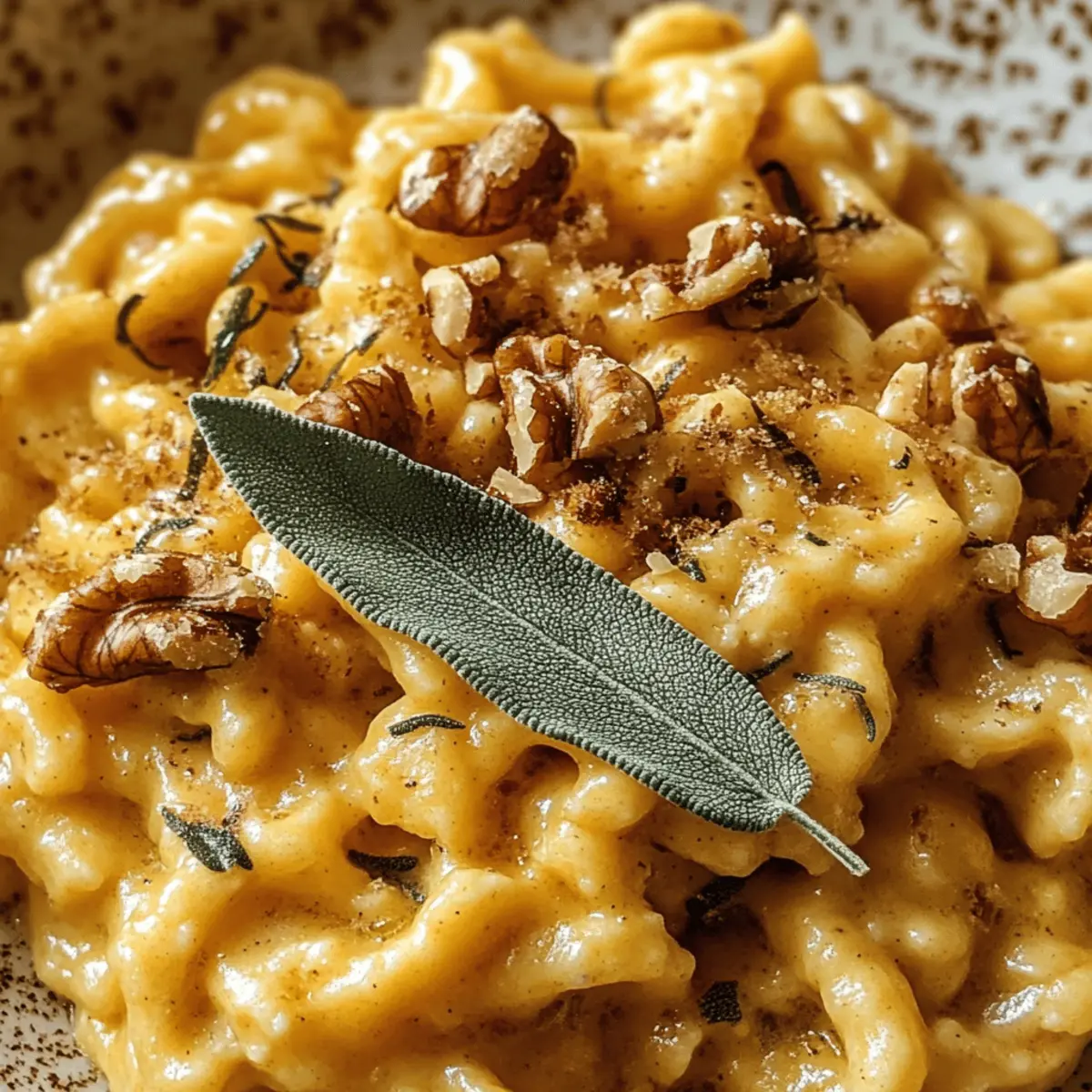 Kürbis-Spätzle Walnuss und Salbei