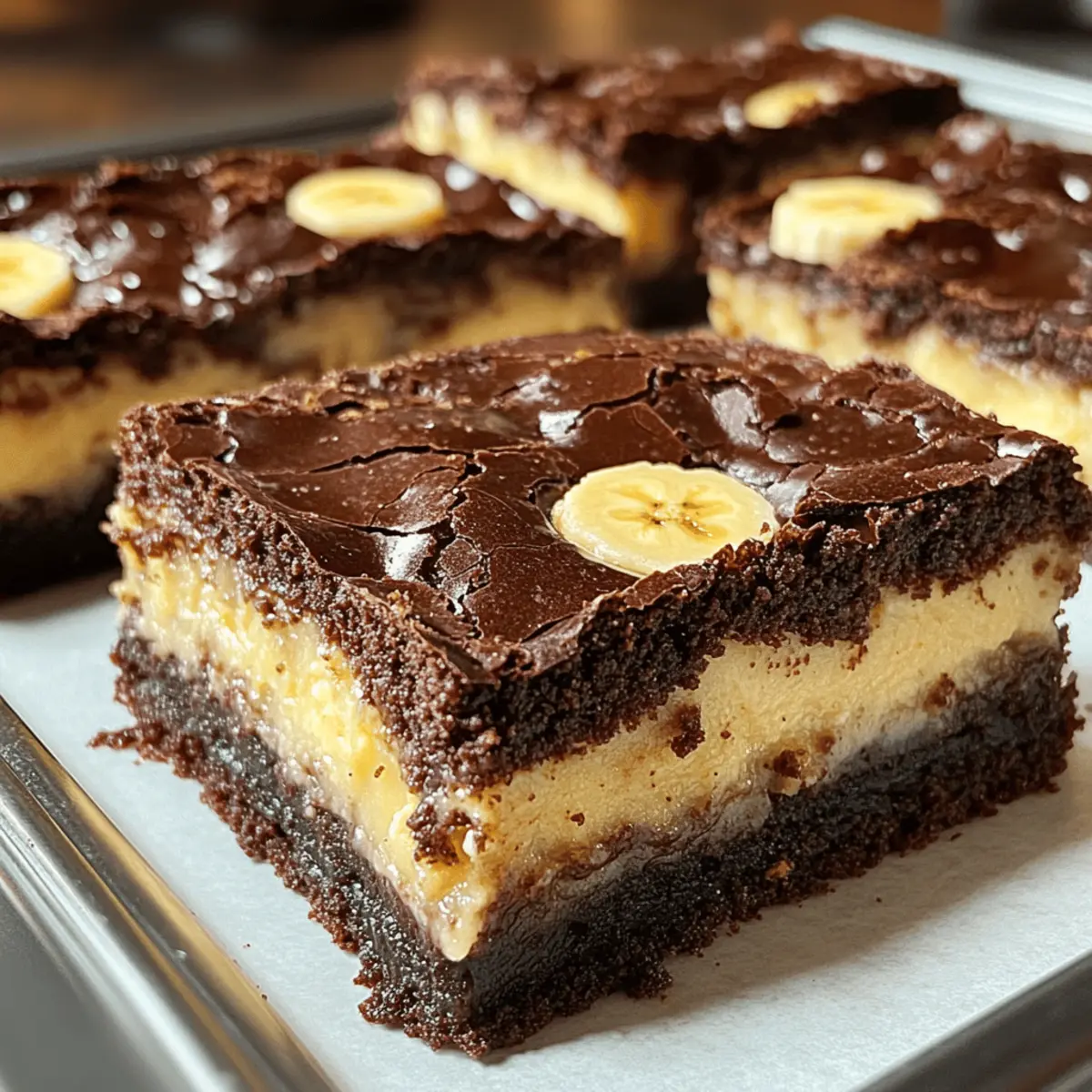 Bananenpudding Brownies backen
