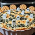Spooky Halloween Grabstein Spinat Dip