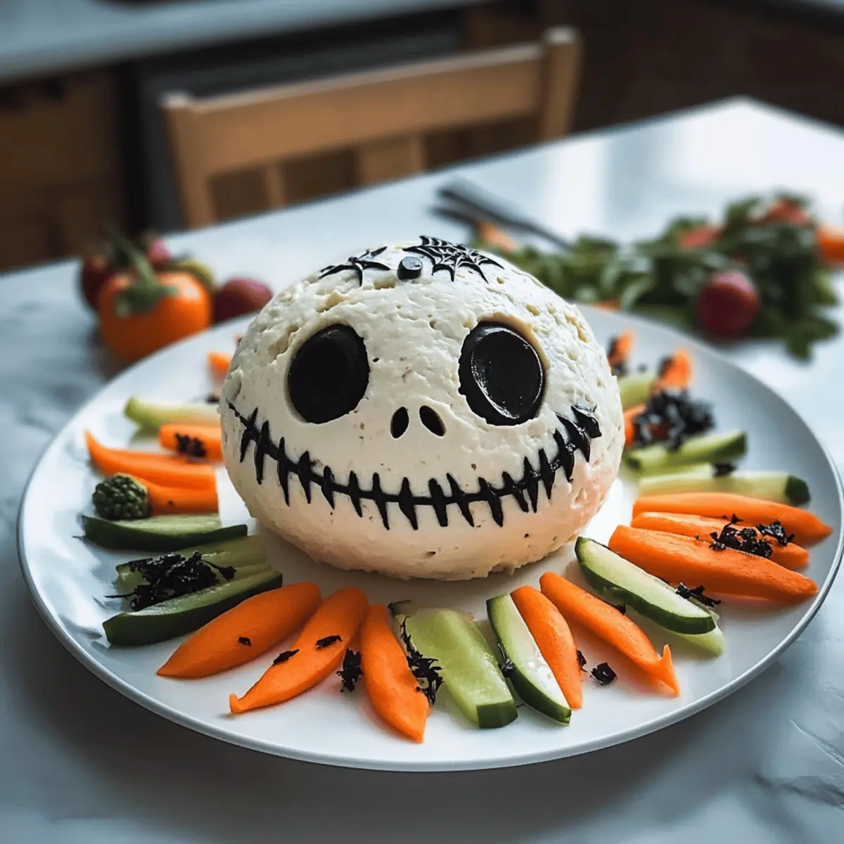 Skellington Käseball Vorspeise Rezept