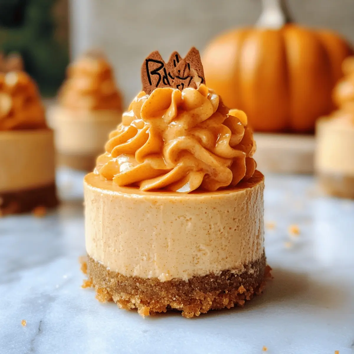 Mini-vegane Kürbis-Käsekuchen