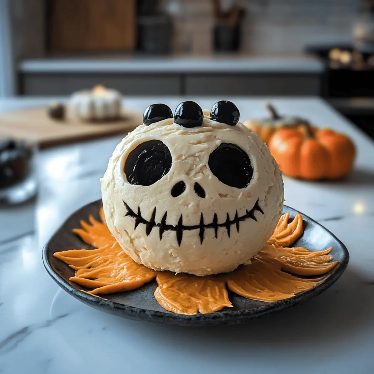 Skellington Käseball Vorspeise Rezept