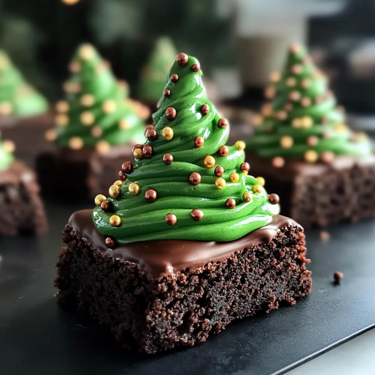 Weihnachtsbaum Brownies
