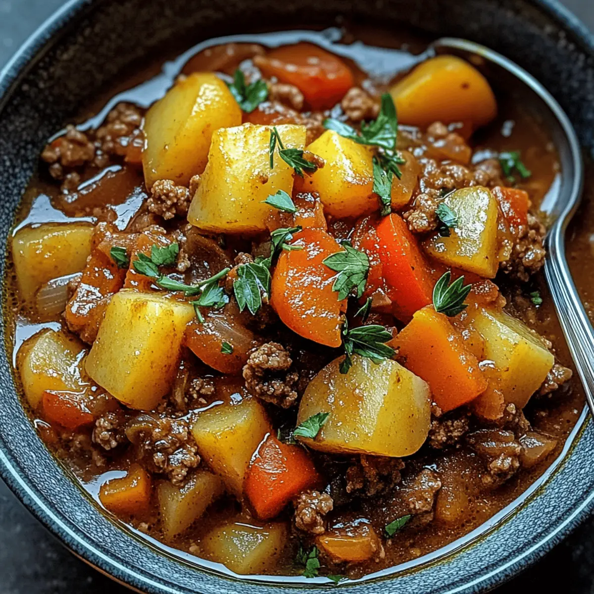 Bauerntopf mit Hackfleisch, Kartoffeln & Paprika