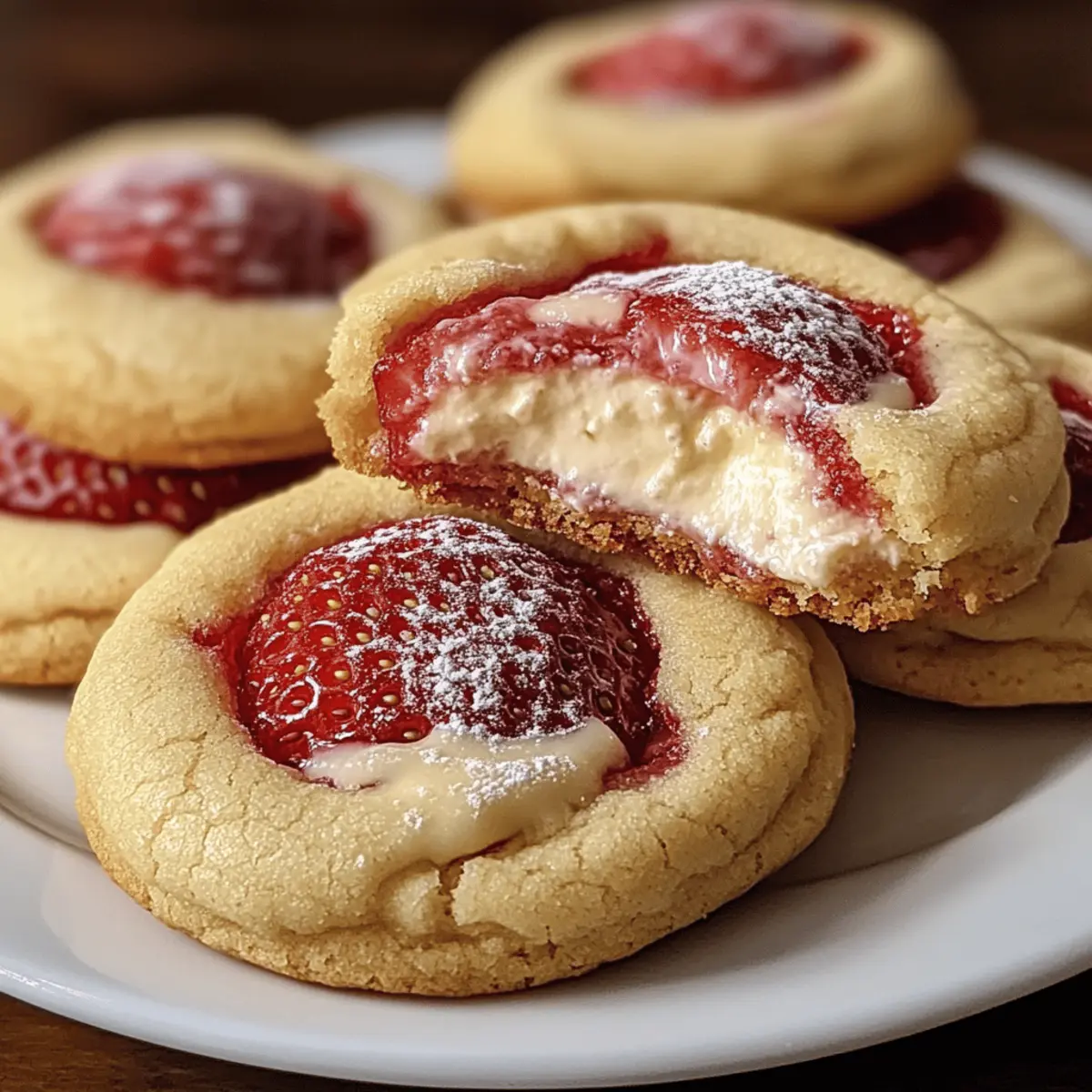 Erdbeer-Käsekuchen-Kekse